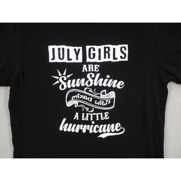 July Girls Sunshine Graphic Tee Black Cotton Large Birthday Gift - Picture 1 of 9